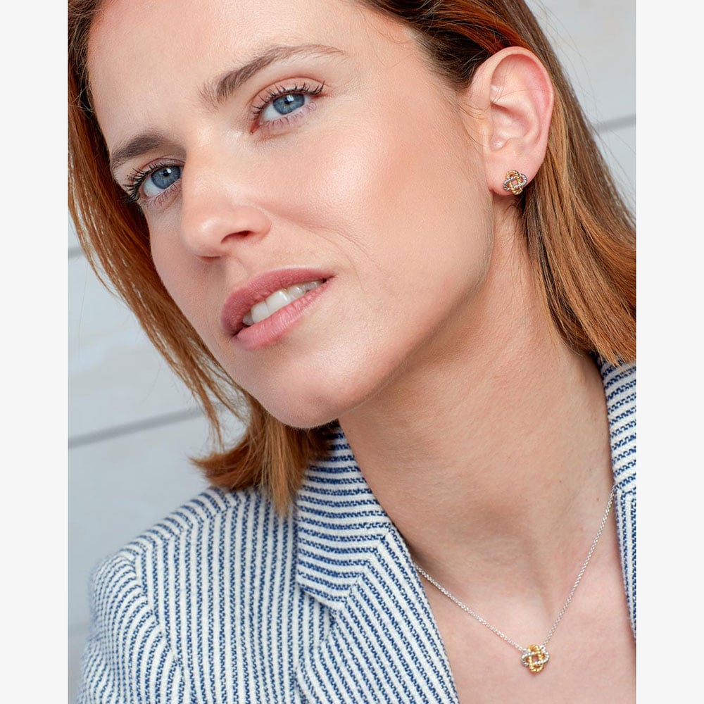 Kit Heath Marina Rope Knot Golden Stud Earrings 41072GRP