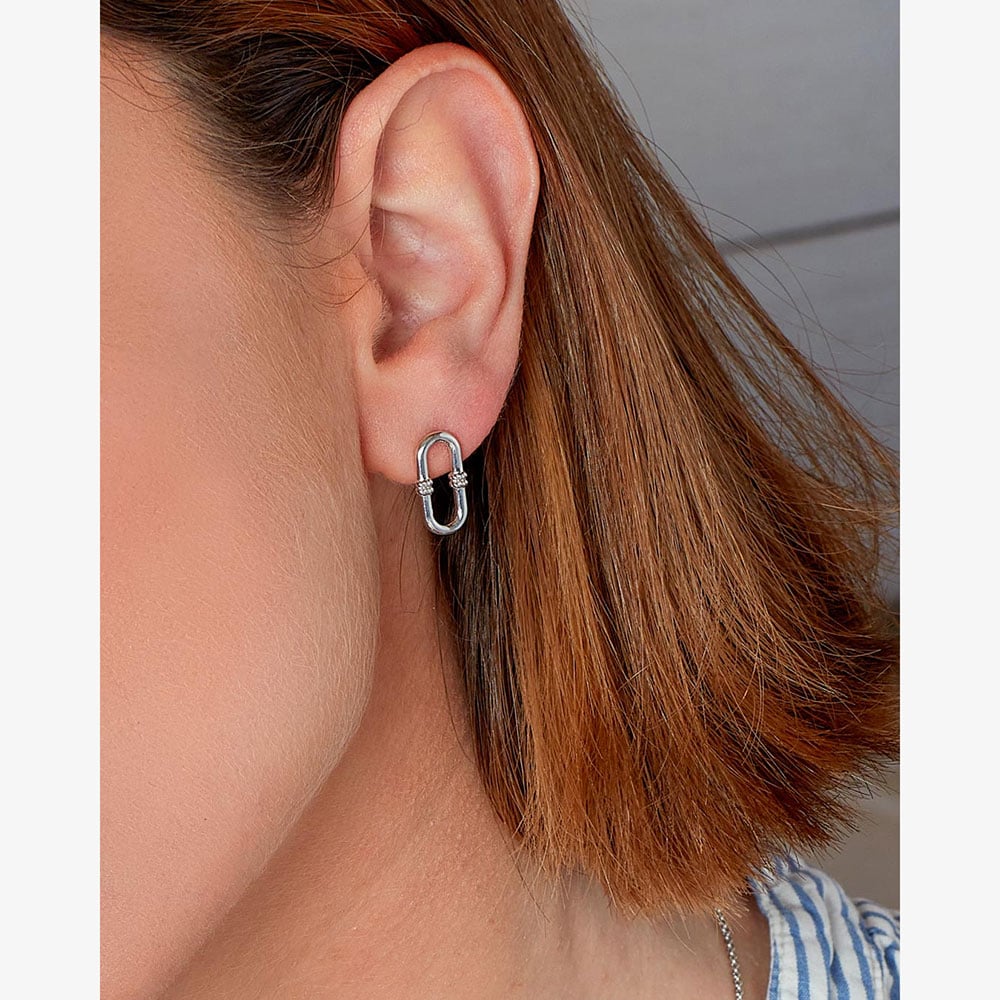 Kit Heath Marina Rope Bar Link Stud Earrings 41091RP
