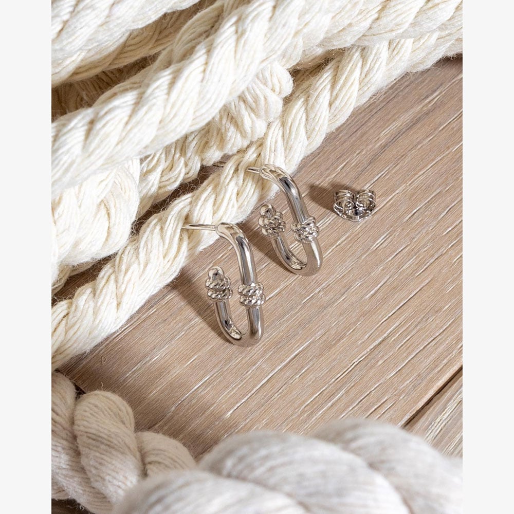 Kit Heath Marina Rope Bar Link Hoop Stud Earrings 41092RP