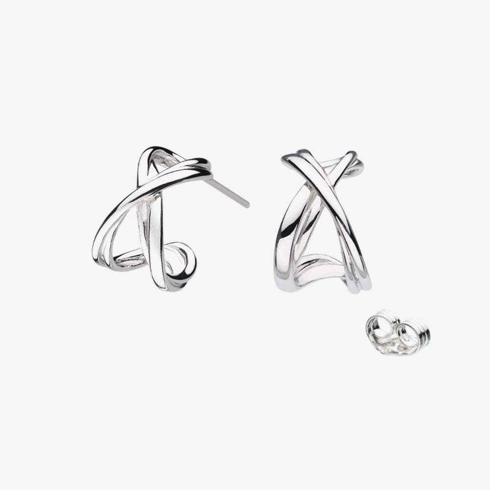 Kit Heath Infinity Semi Hoop Stud Earrings 41162RP