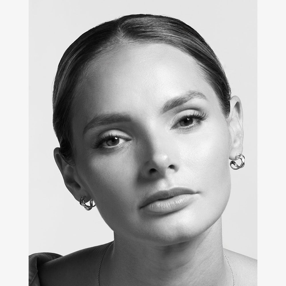 Kit Heath Infinity Semi Hoop Stud Earrings 41162RP