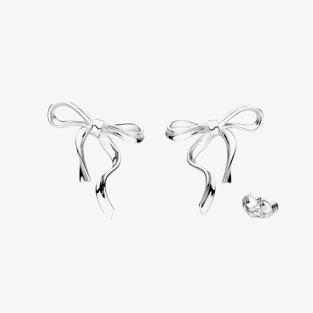 Kit Heath Serenity Ribbon Bow Stud Earrings 41188RP
