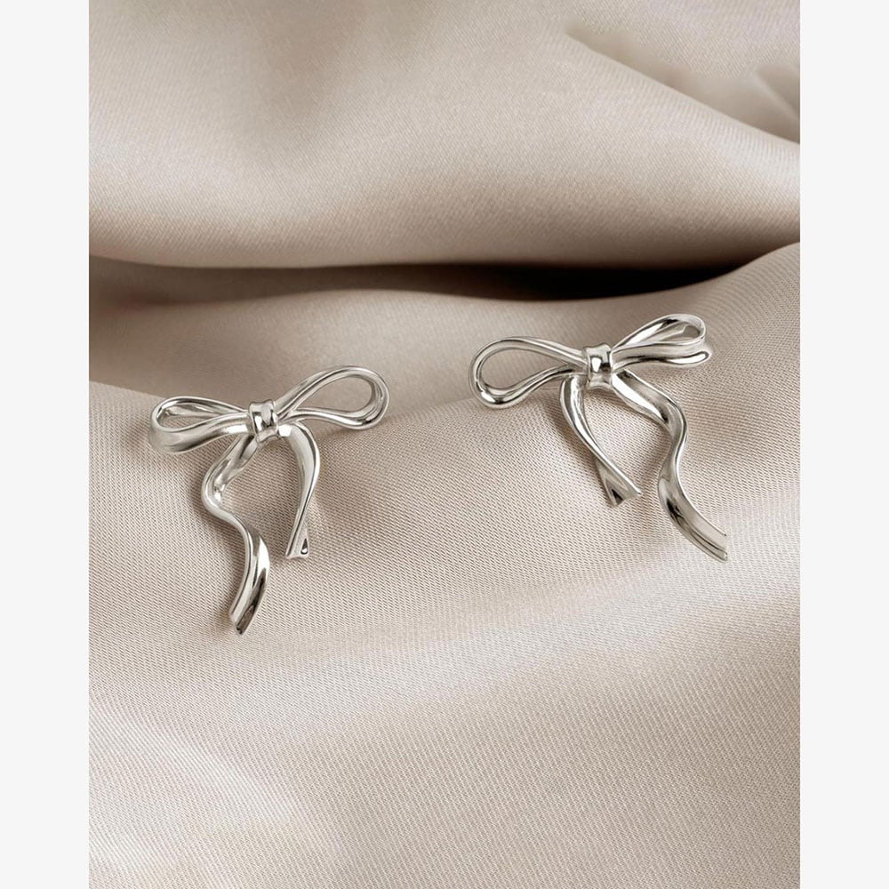 Kit Heath Serenity Ribbon Bow Stud Earrings 41188RP