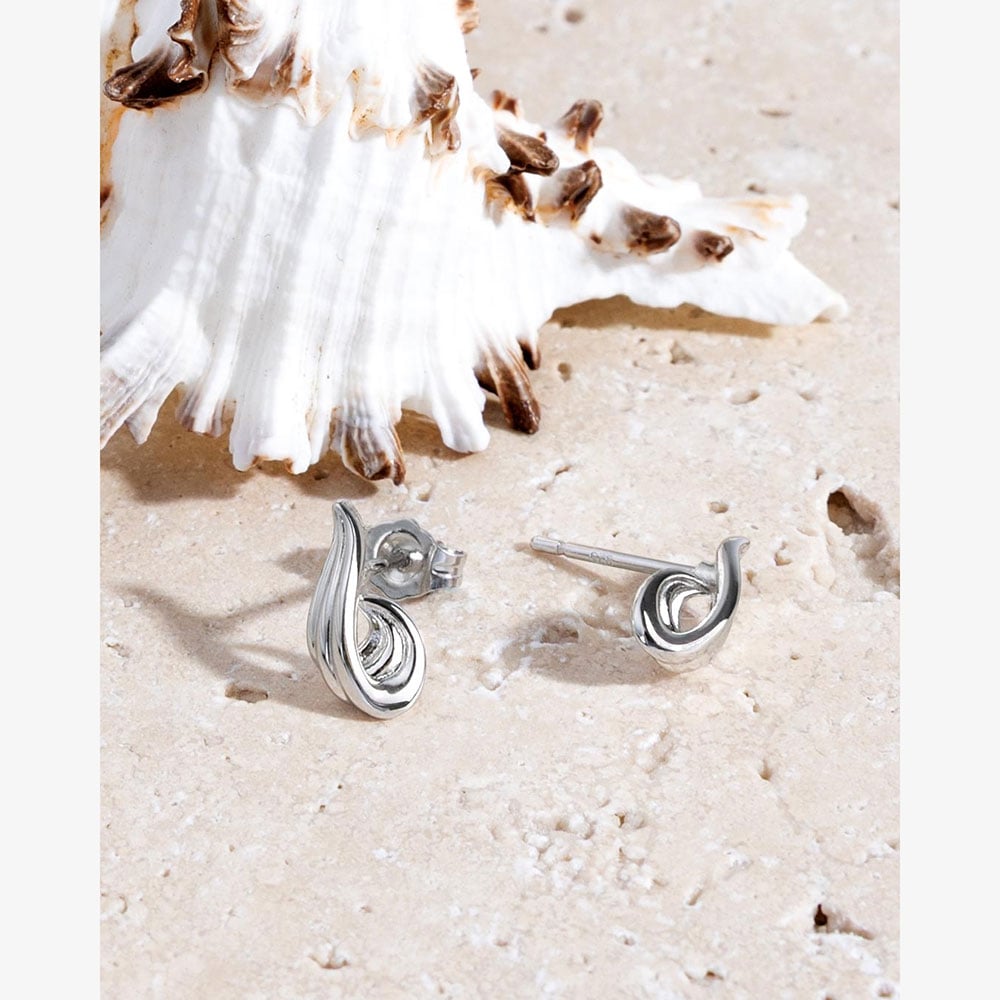 Kit Heath Océane Shell Wave Stud Earrings 41211RP