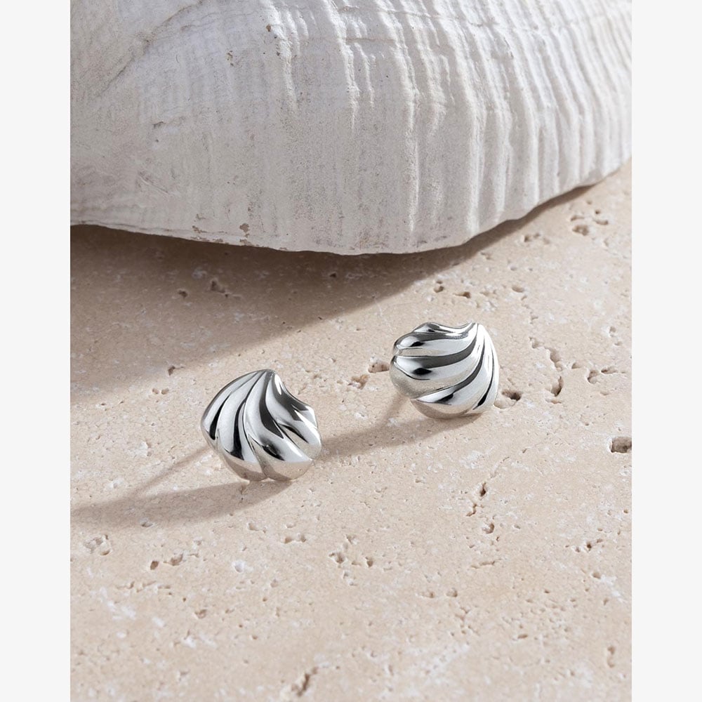 Kit Heath Océane Shell Echo Rounded Stud Earrings 41213RP