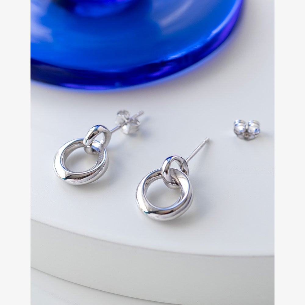 Kit Heath Bevel Cirque Link Stud Earrings 4172RP