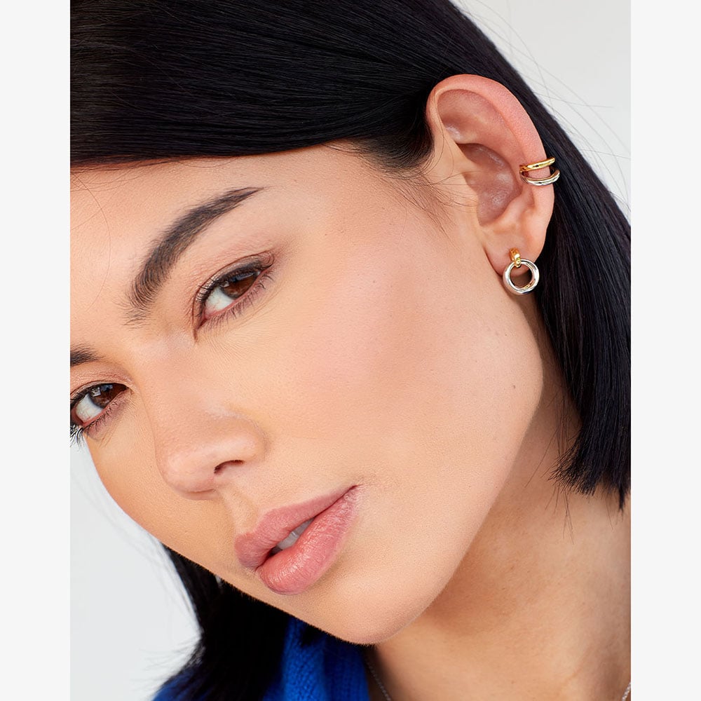 Kit Heath Bevel Cirque Link Golden Solo Ear Cuff Earrings 41886RP