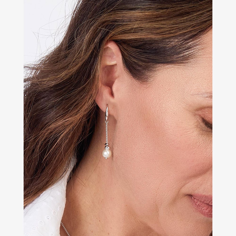 Kit Heath Coast Tumble Pearl Chain Drop Earrings 50166FP