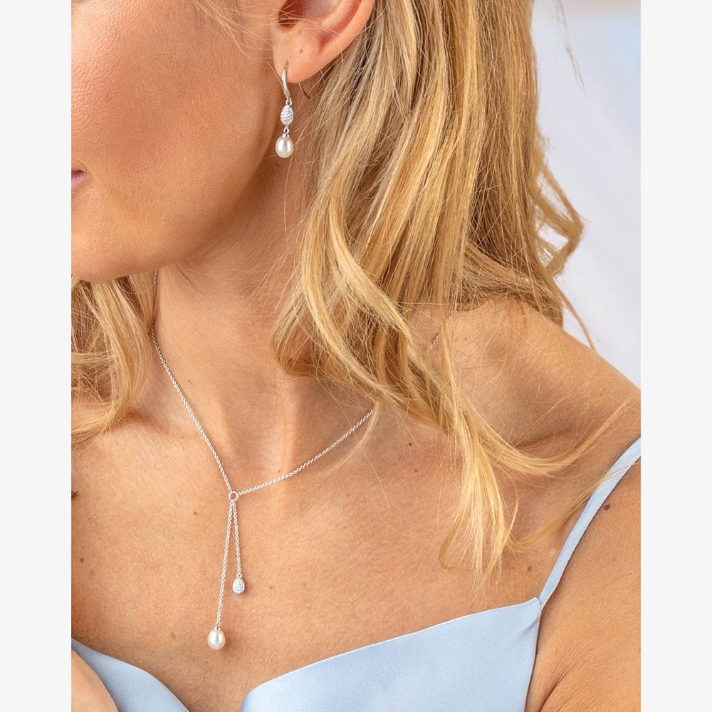 Kit Heath Coast Pebble Glisten Pavé Drop Earrings 50182FPC
