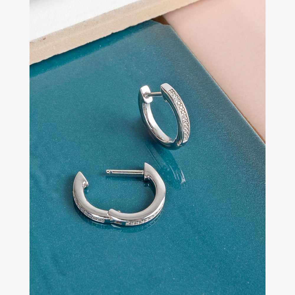 Kit Heath Revival Classic Glitz Hinged Hoop Earrings 50428CZ