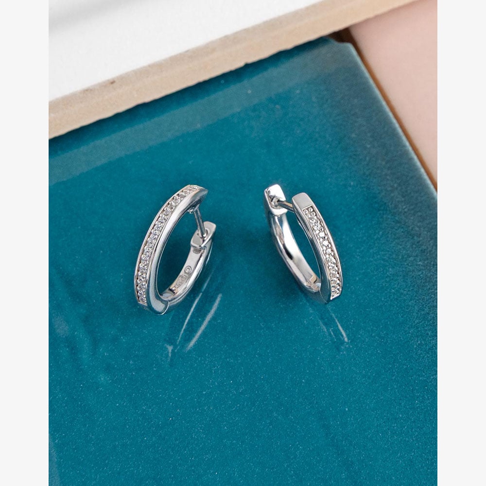 Kit Heath Revival Classic Glitz Hinged Hoop Earrings 50428CZ