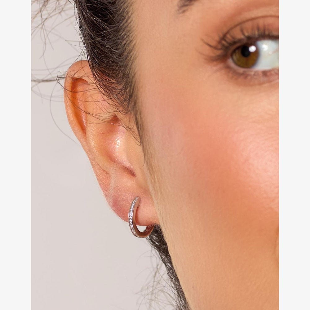 Kit Heath Revival Classic Glitz Hinged Hoop Earrings 50428CZ