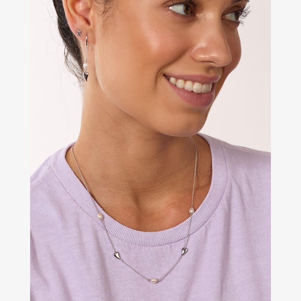 Kit Heath Desire Kiss Pearl Chain Drop Earrings 50515FP