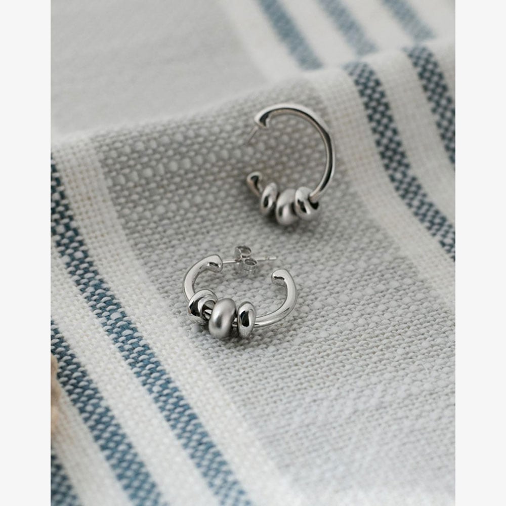 Kit Heath Coast Tumble Sand Hoop Earrings 60195SRP