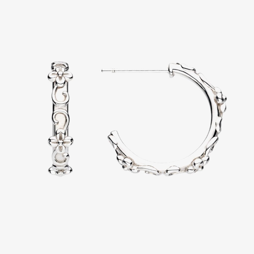 Kit Heath Blossom Flyte Honey Flower Semi Hoop Stud Earrings 60330RP