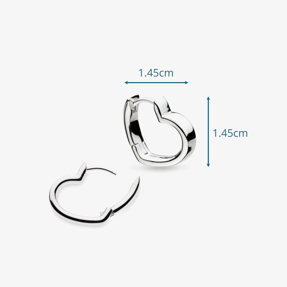 Kit Heath Love Silver Heart Hoop Earrings 60534RP