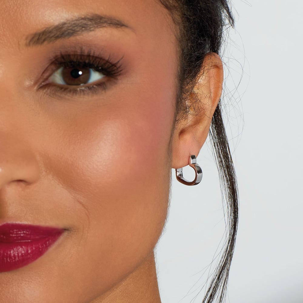 Kit Heath Love Silver Heart Hoop Earrings 60534RP