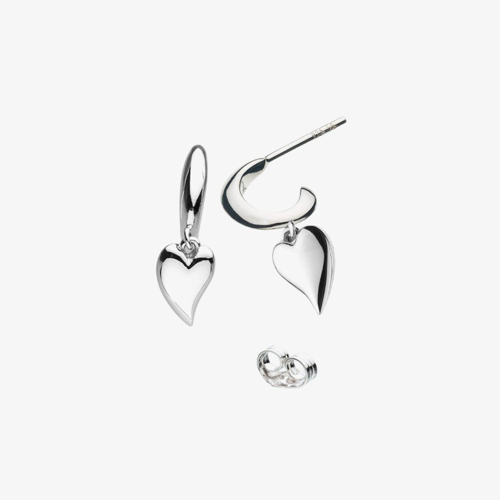 Kit Heath Desire Kiss Blush Mini Heart Hoop Drop Earrings 60BKRG