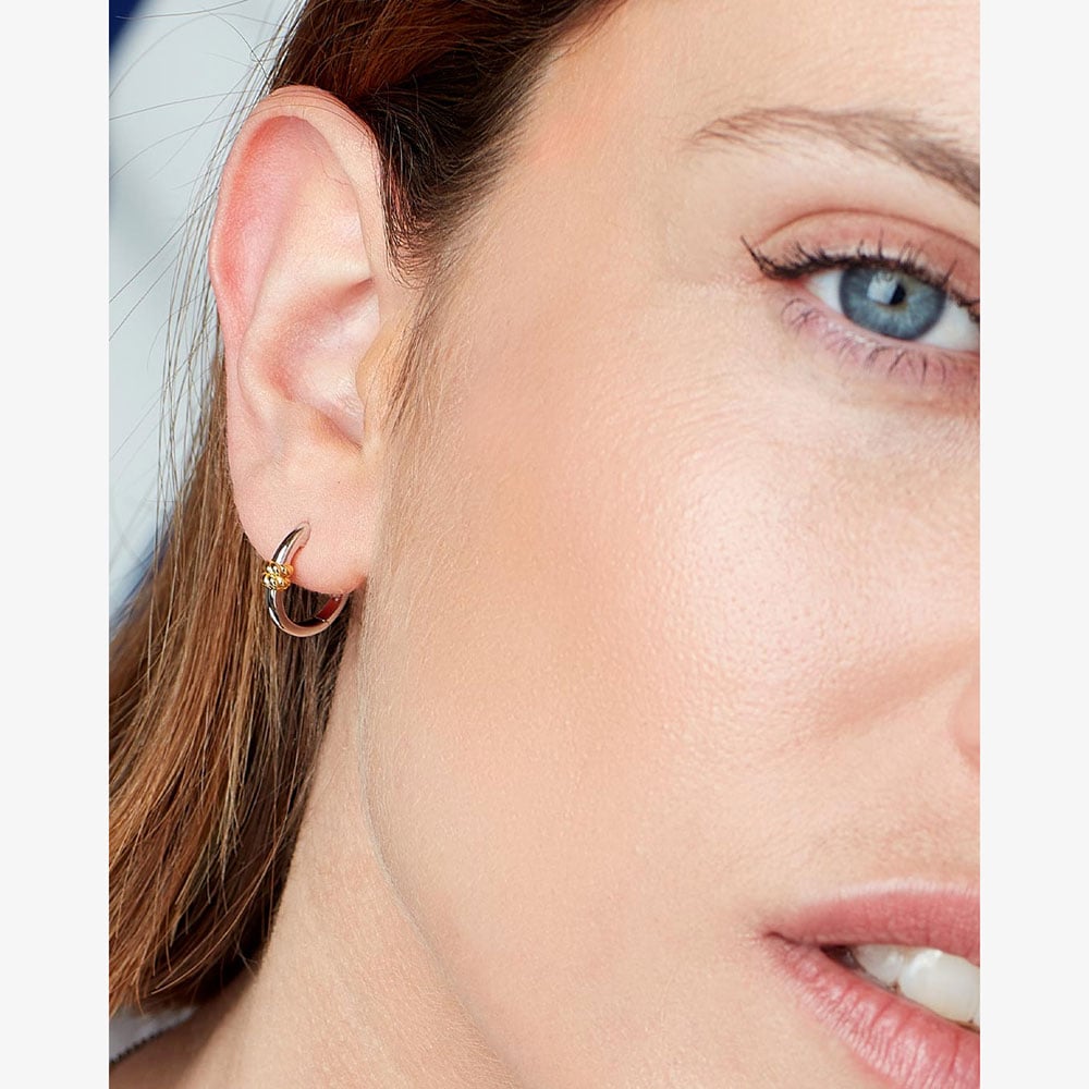 Kit Heath Marina Rope Bar Golden Hoop Earrings 61090GRP