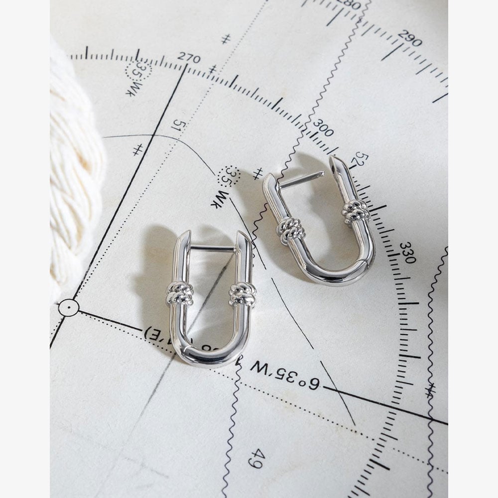 Kit Heath Marina Rope Bar Link Hoop Earrings 61091RP