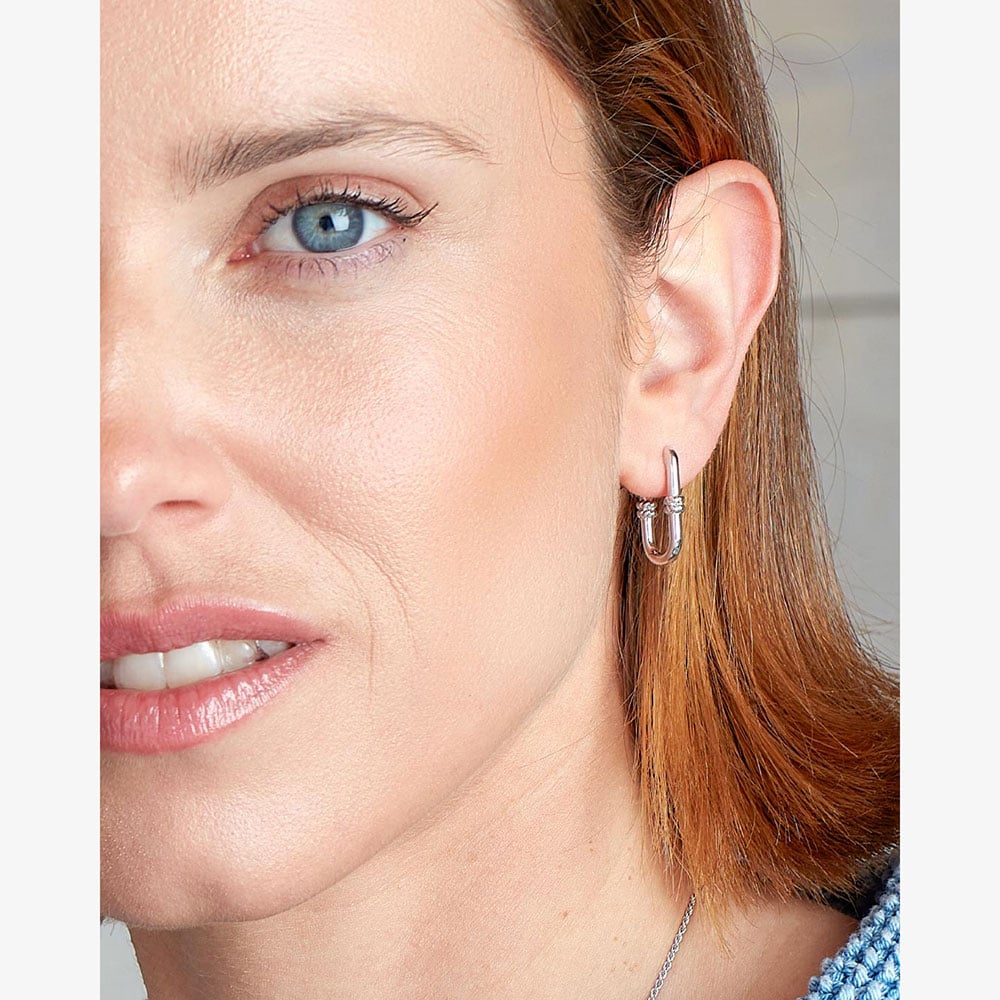 Kit Heath Marina Rope Bar Link Hoop Earrings 61091RP