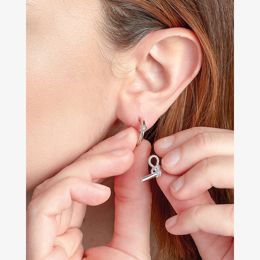 Kit Heath Marina Rope Knot T-Bar Grande Hoop Earrings 61094RP