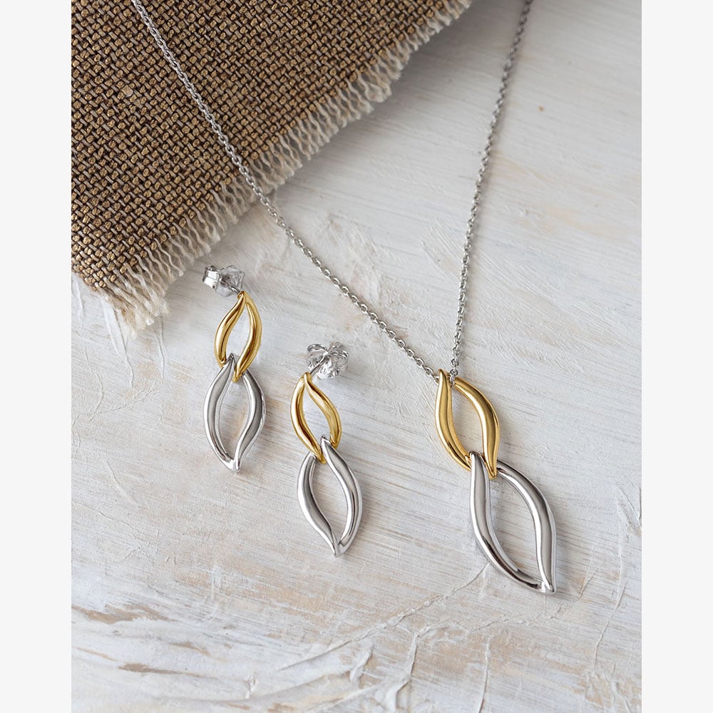 Kit Heath Entwine Twine Link Golden Link Drop Earrings 61142GRP