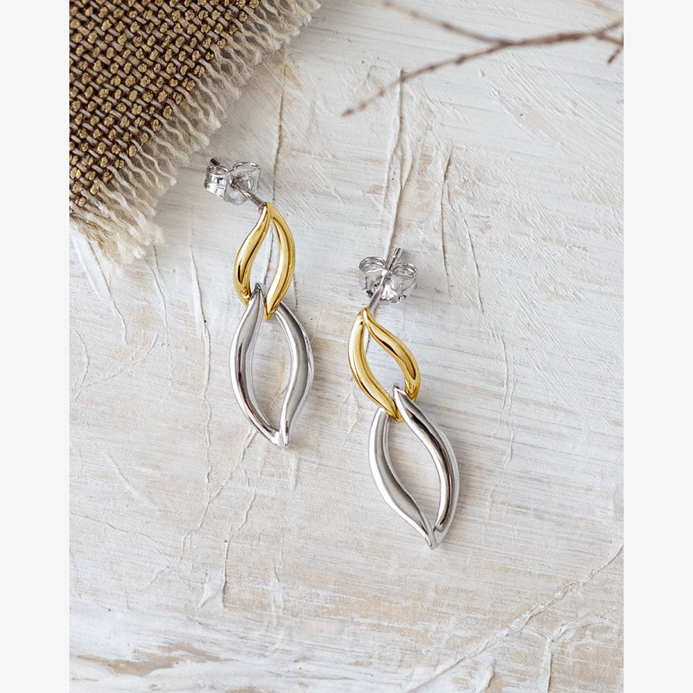 Kit Heath Entwine Twine Link Golden Link Drop Earrings 61142GRP
