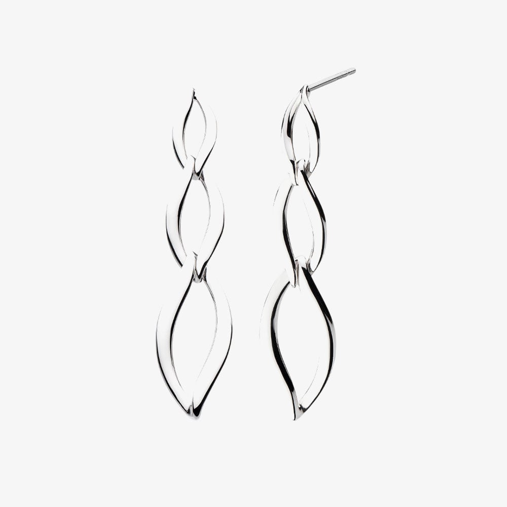 Kit Heath Entwine Twine Link Trio Drop Earrings 61143RP