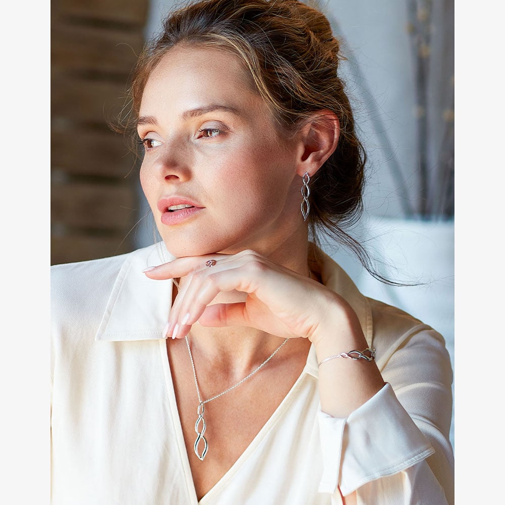 Kit Heath Entwine Twine Link Trio Drop Earrings 61143RP