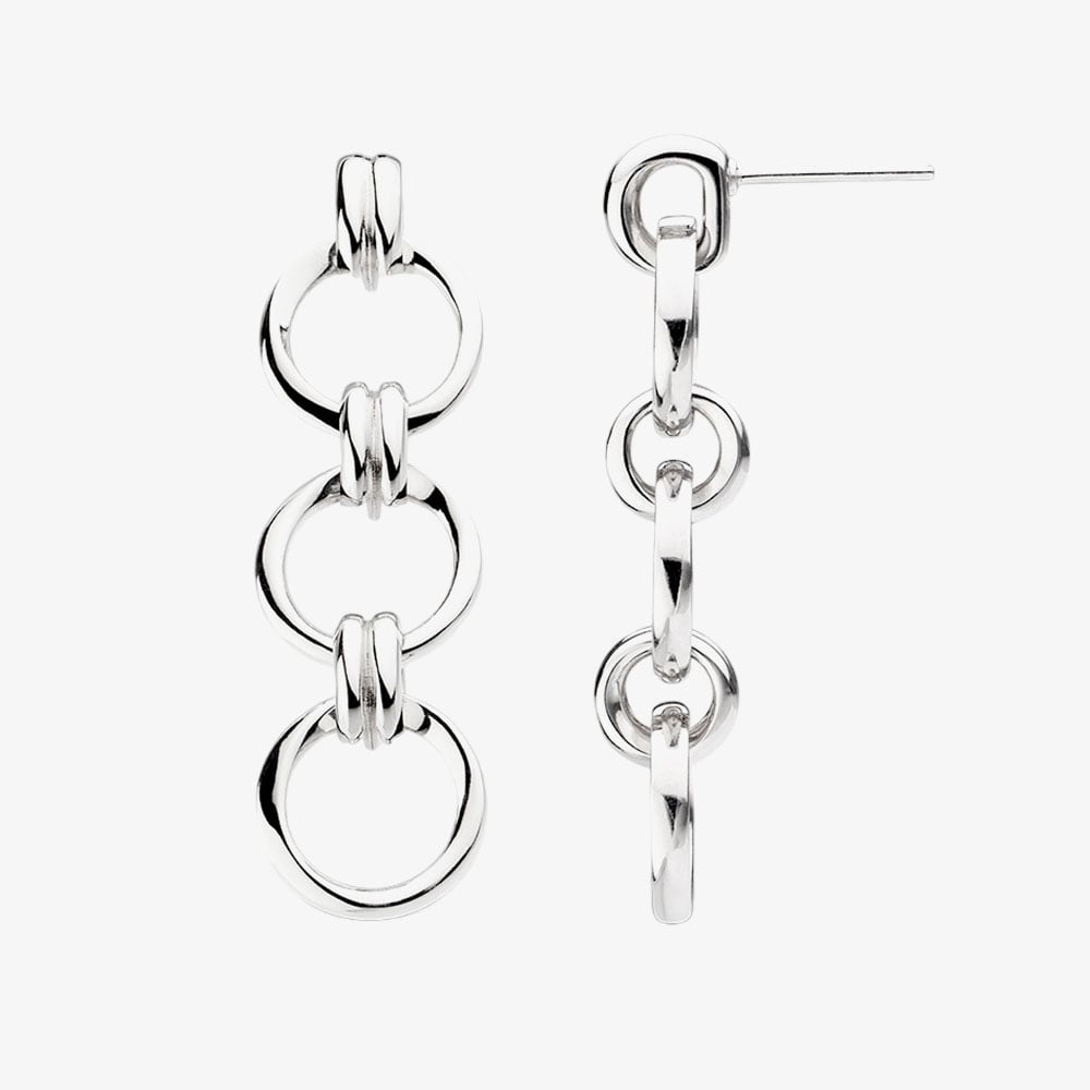Kit Heath Bevel Unity Trio Stud Drop Earrings 61173RP