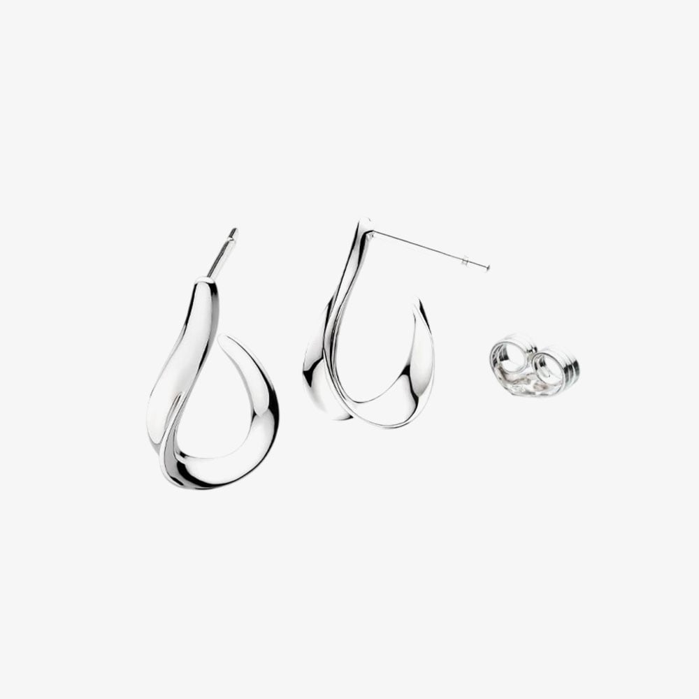 Kit Heath Serenity Loop Semi Hoop Stud Earrings 61182RP
