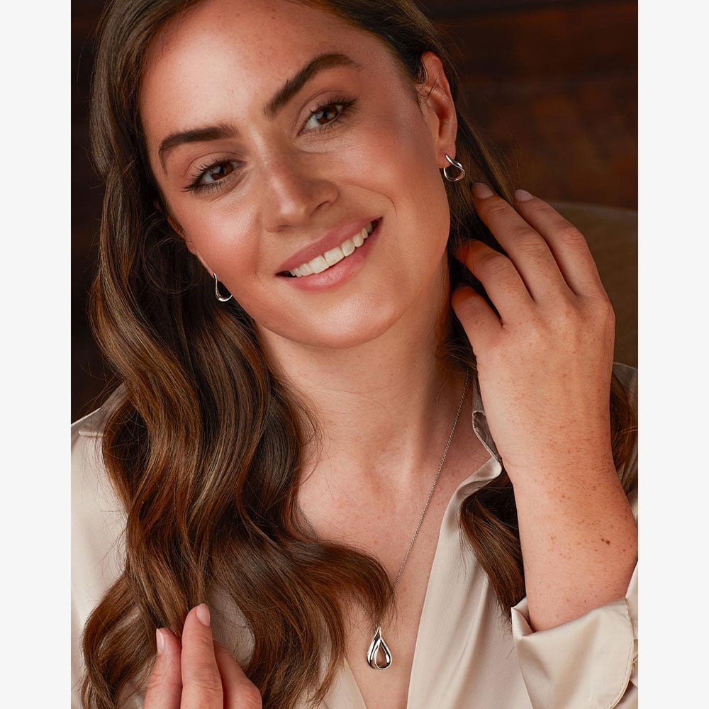 Kit Heath Serenity Loop Semi Hoop Stud Earrings 61182RP