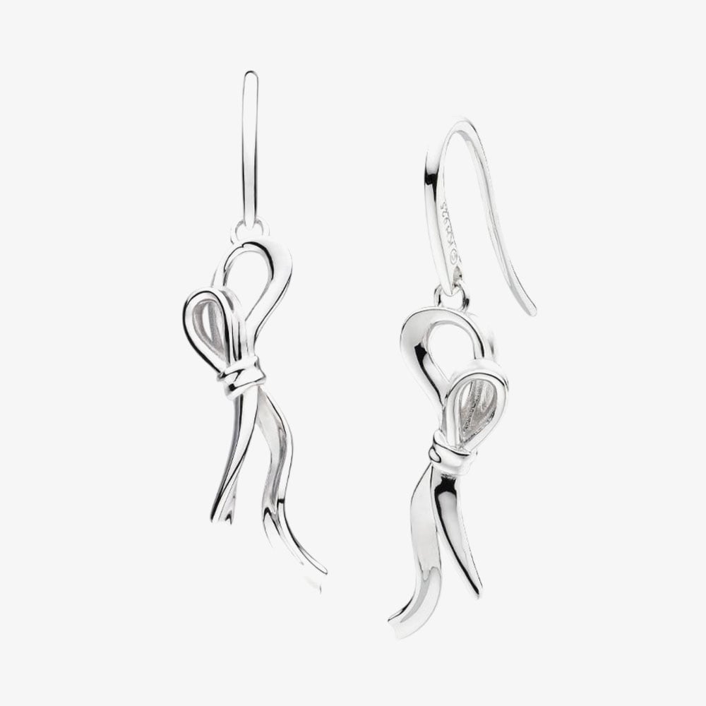Kit Heath Serenity Ribbon Bow Loop Drop Earrings 61189RP
