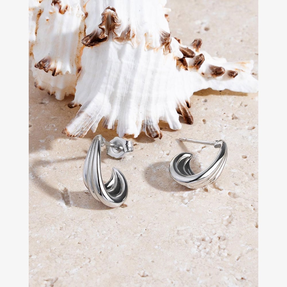 Kit Heath Océane Shell Wave Hoop Earrings 61211RP