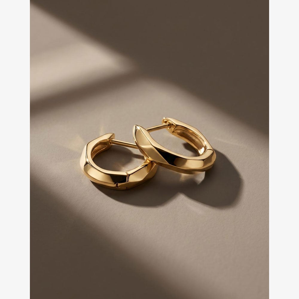 Kit Heath Glint Geo Golden Hoop Earrings 61252GRP
