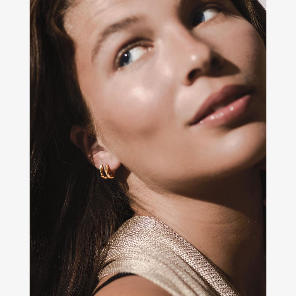 Kit Heath Glint Geo Golden Hoop Earrings 61252GRP