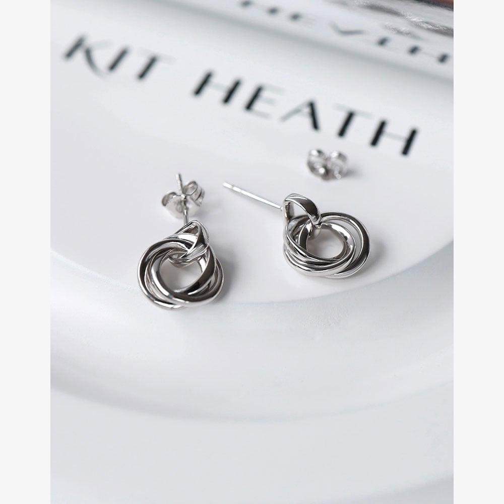 Kit Heath Bevel Trilogy Stud Drop Earrings 6168RP