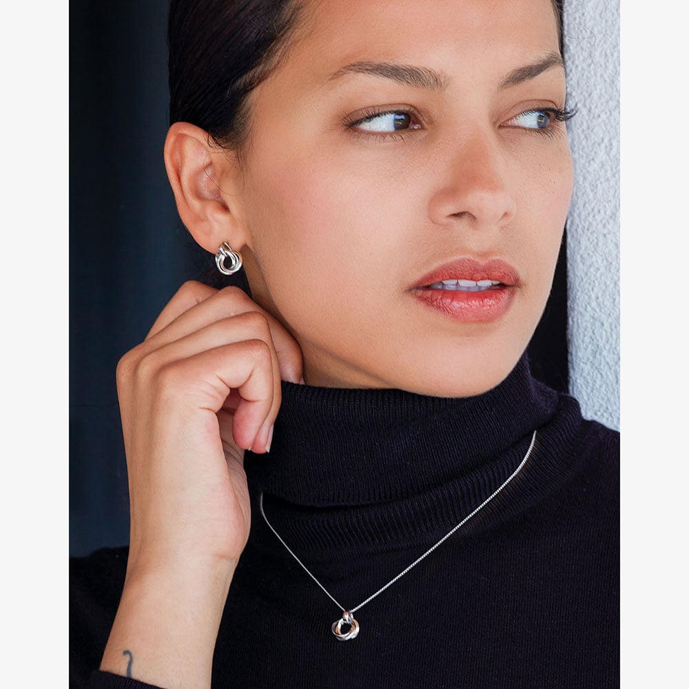 Kit Heath Bevel Trilogy Stud Drop Earrings 6168RP