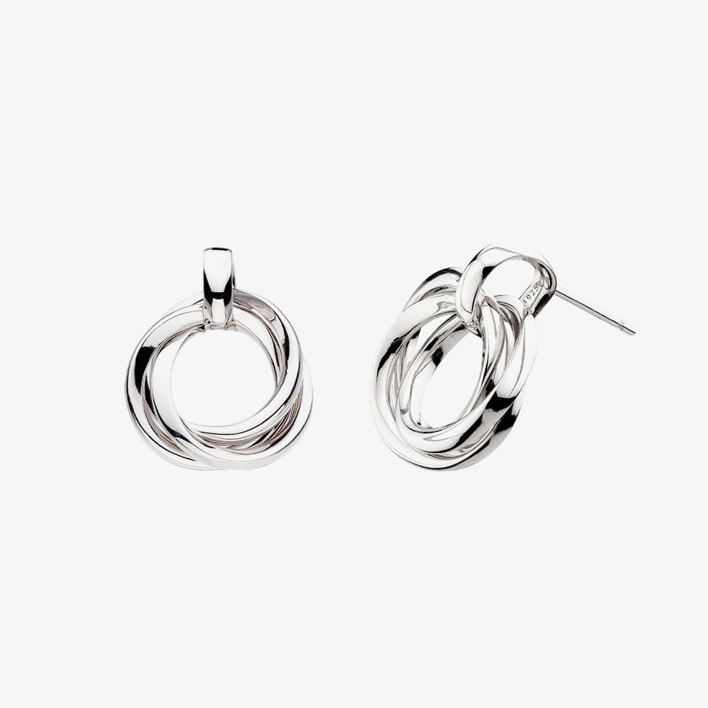 Kit Heath Bevel Trilogy Grande Stud Drop Earrings 6170RP
