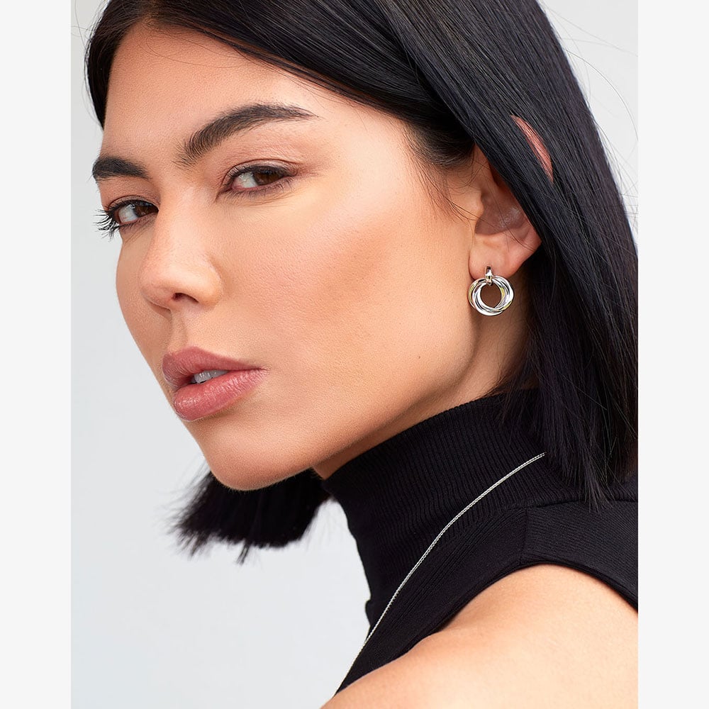 Kit Heath Bevel Trilogy Grande Stud Drop Earrings 6170RP