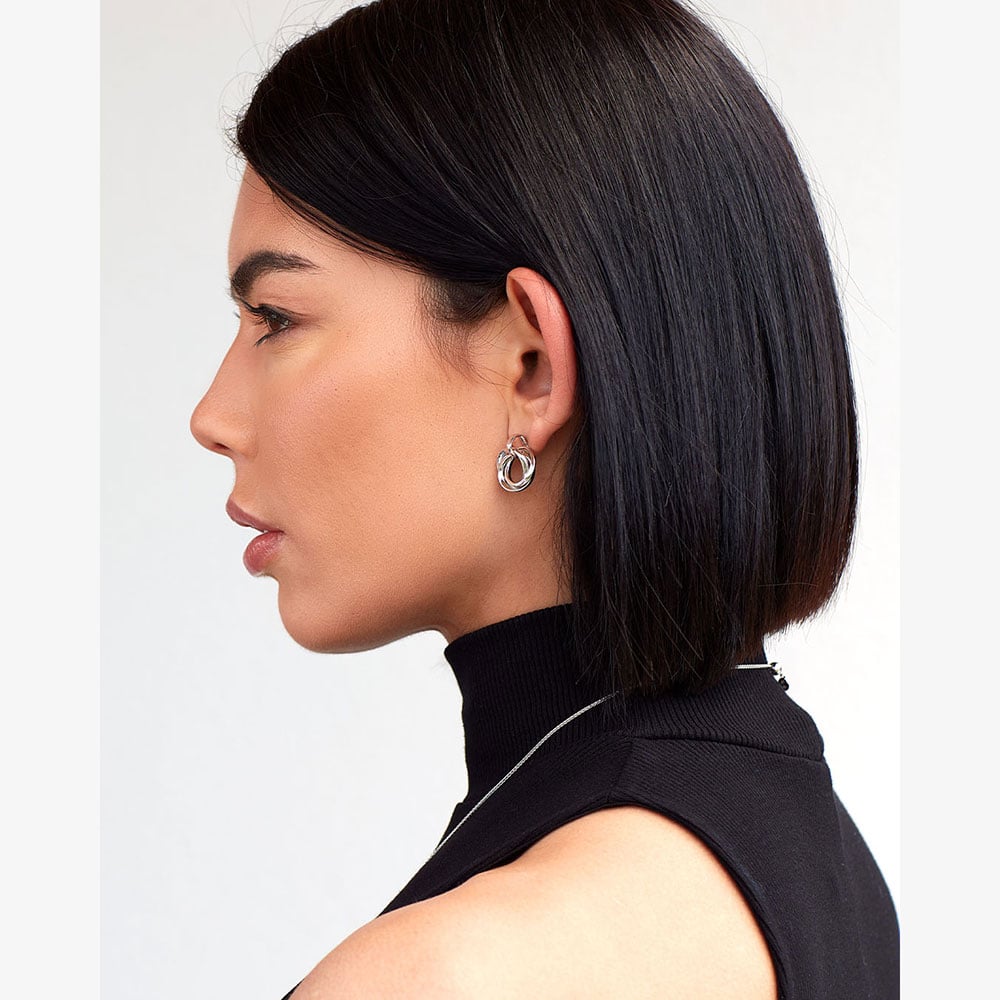 Kit Heath Bevel Trilogy Grande Stud Drop Earrings 6170RP