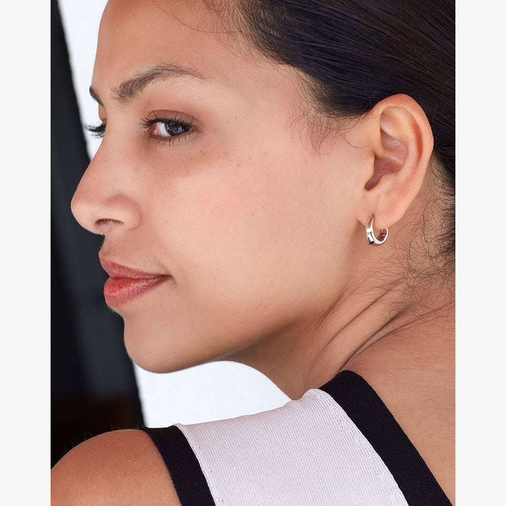 Kit Heath Bevel Cirque Small Huggie Hoop Earrings 6175RP