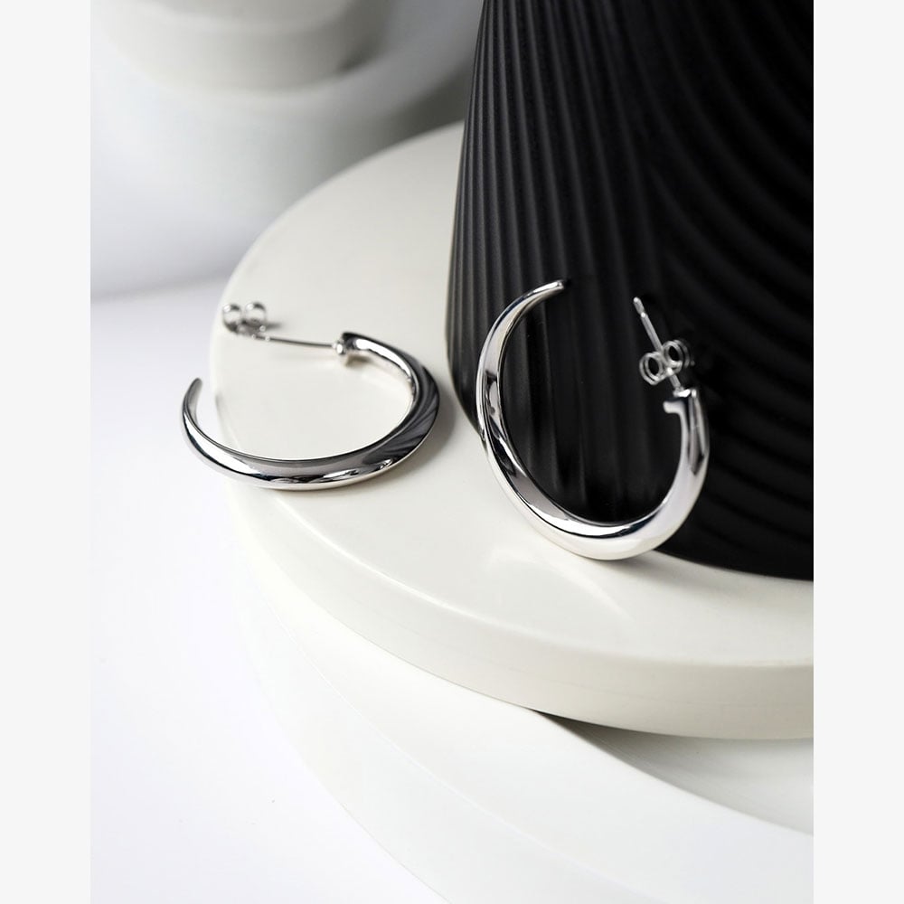Kit Heath Bevel Cirque Grande 32mm Hoop Earrings 61775RP
