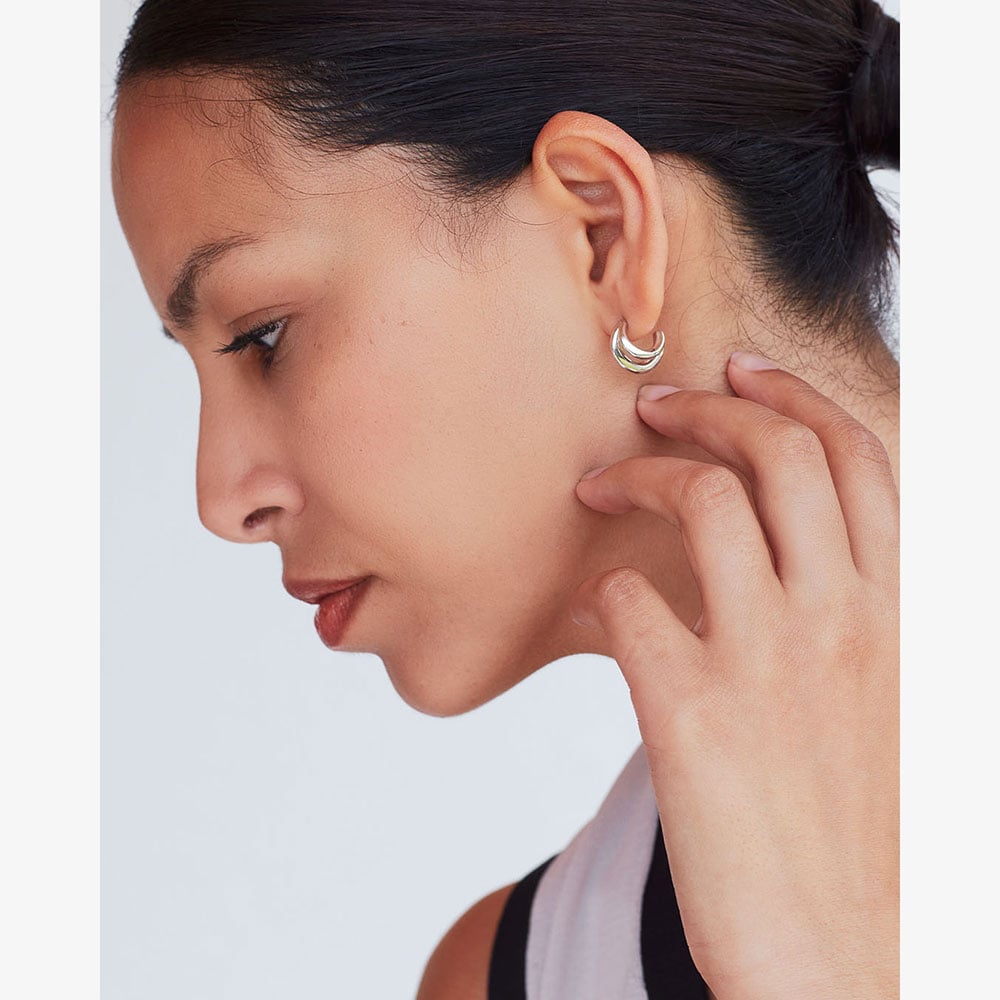 Kit Heath Bevel Cirque Link Twin Hoop Earrings 61886RP