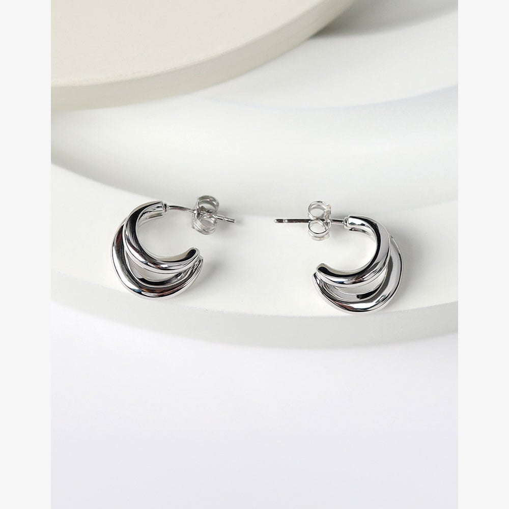 Kit Heath Bevel Cirque Link Twin Hoop Earrings 61886RP
