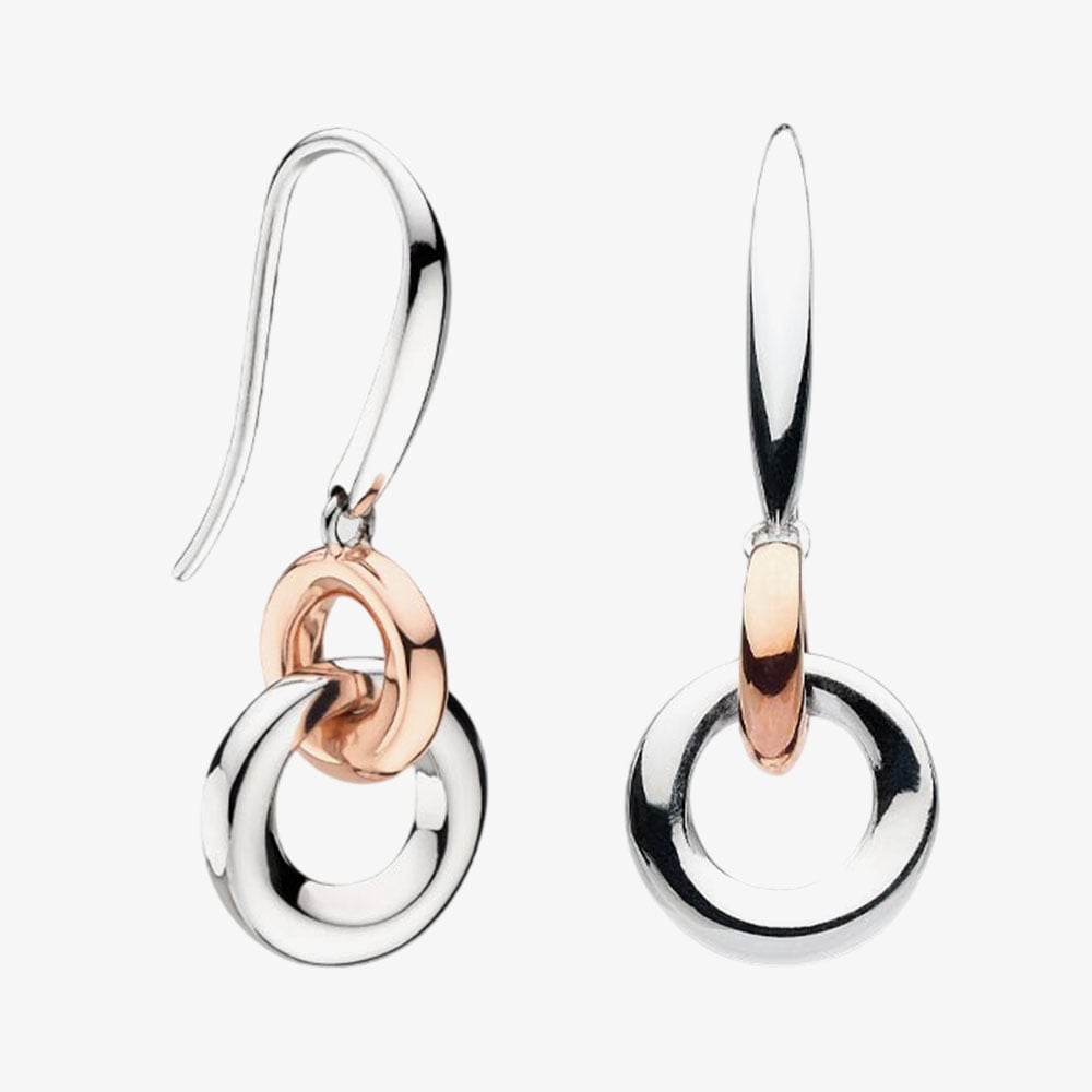 Kit Heath Bevel Cirque Link Blush Drop Earrings 6188RG