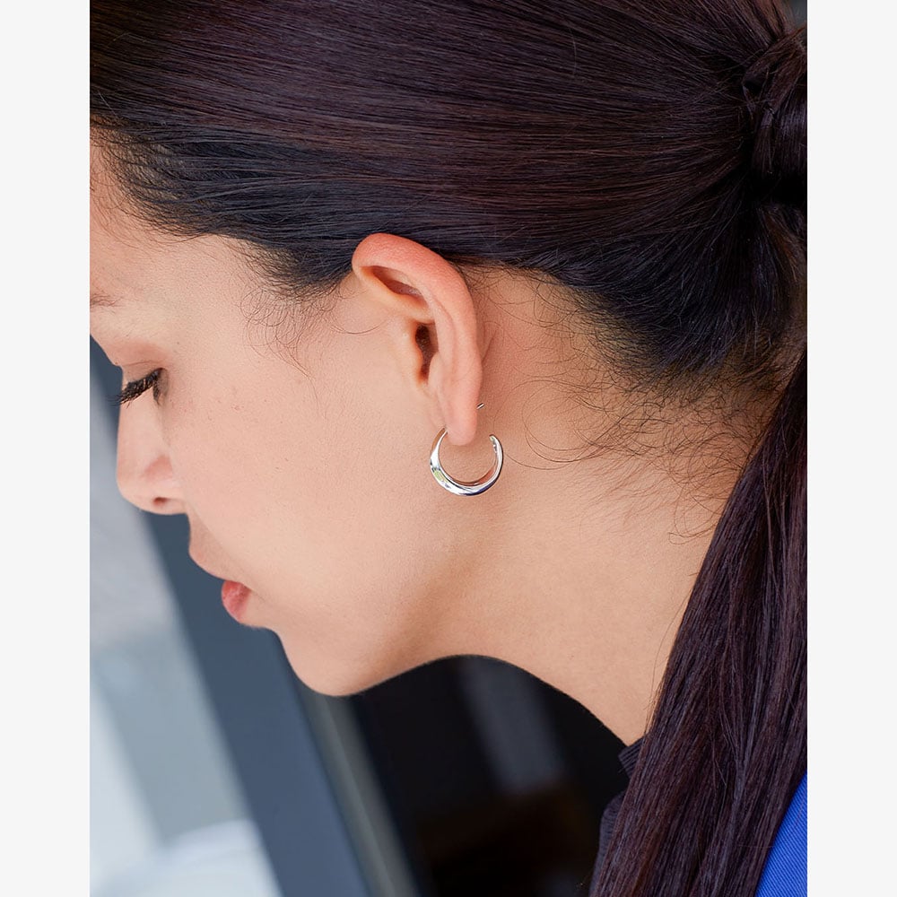 Kit Heath Bevel Cirque Midi 20mm Hoop Earrings 6190RP
