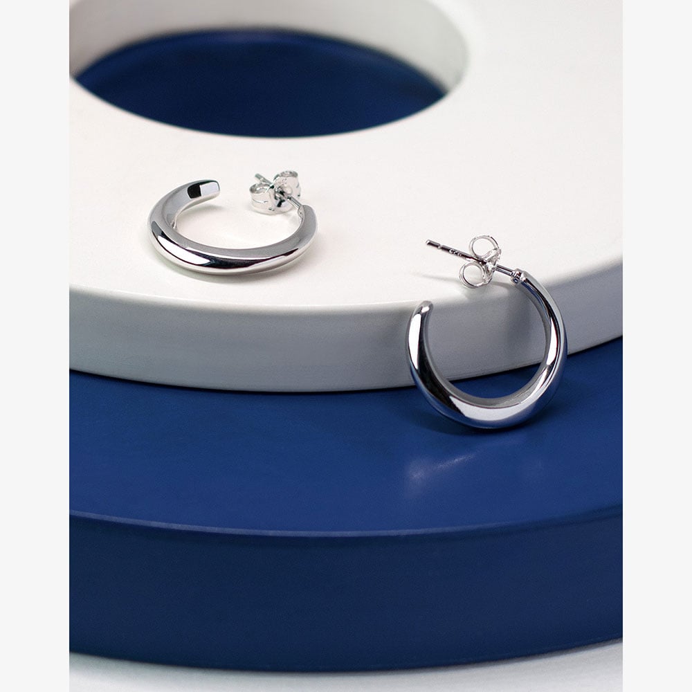 Kit Heath Bevel Cirque Midi 20mm Hoop Earrings 6190RP