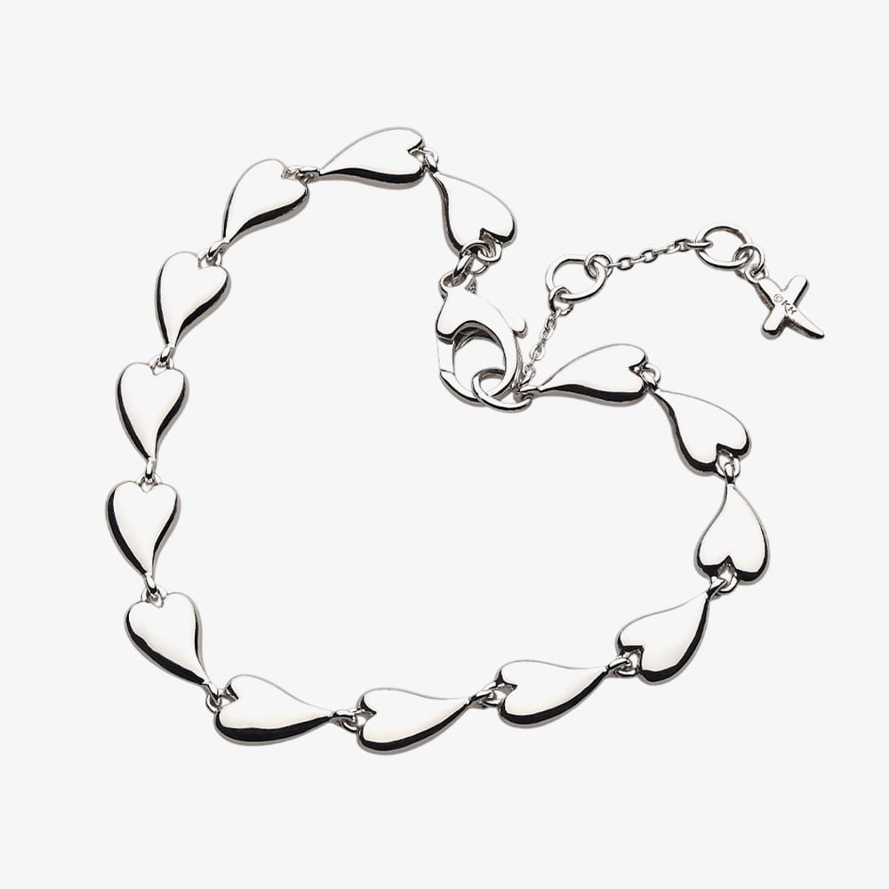 Kit Heath Desire Kiss Linking Hearts 7.5 Inch Bracelet 70LK